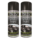 2X Auto Extreme Black Matt Spray Paint 400ml Spray Paint